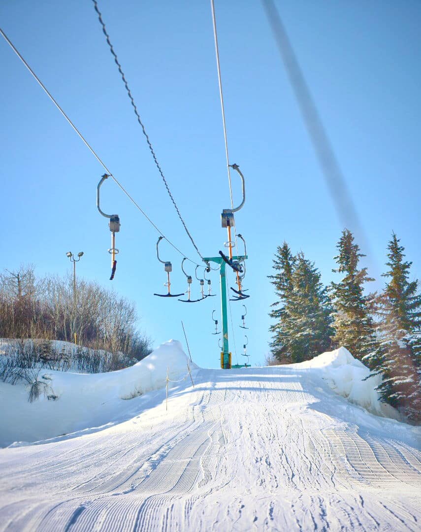 Valley Ski Hill, a community skiing destination in east-central Alberta.
