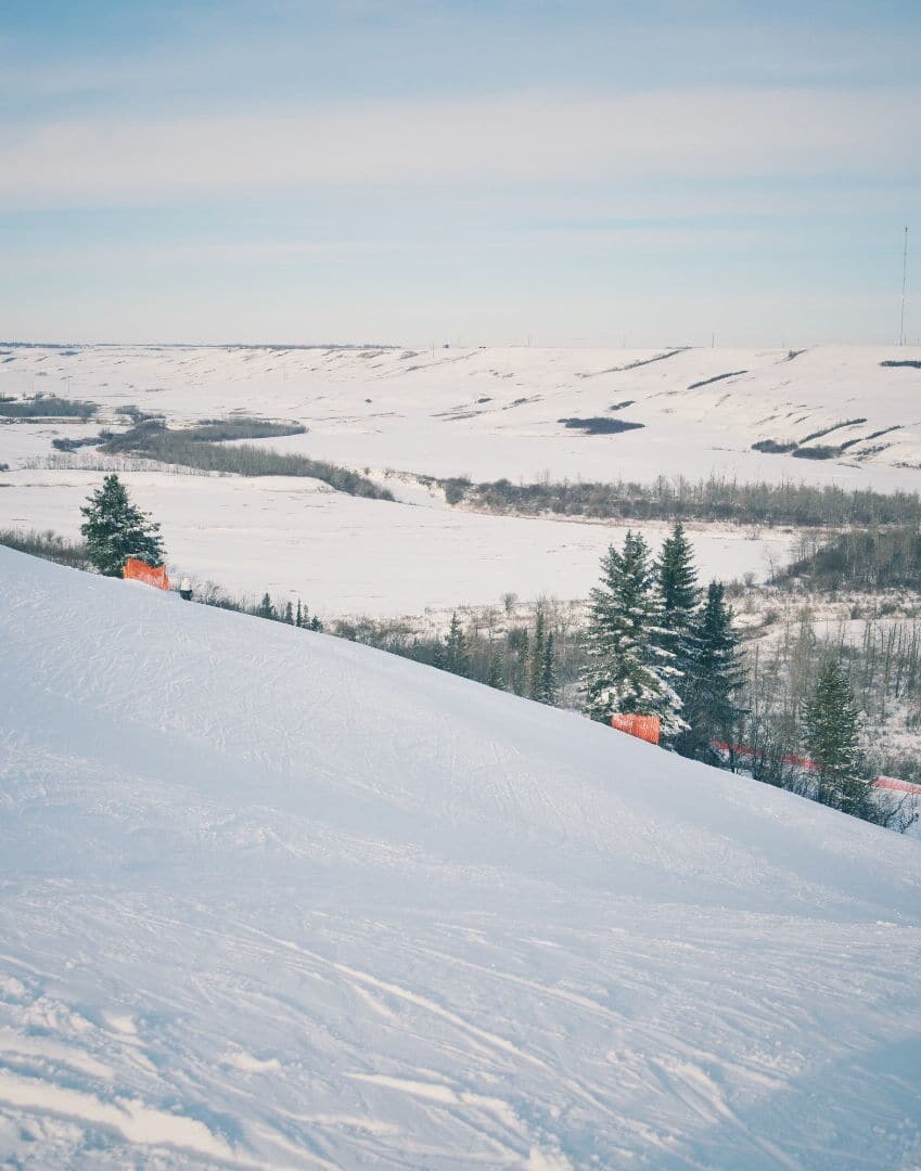 Valley Ski Hill near Alliance, Alberta, a destination for local winter skiing.