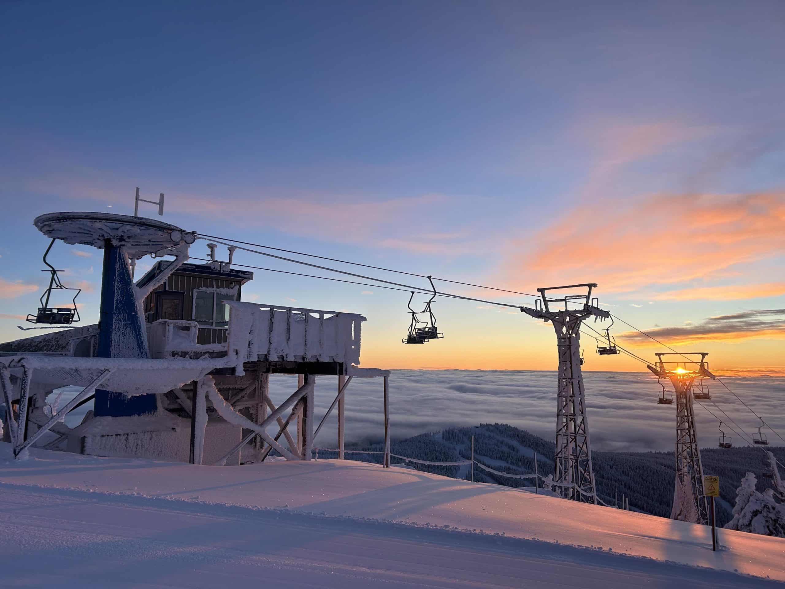 Baldy Mountain Resort ski area near Oliver in British Columbia, Canada.