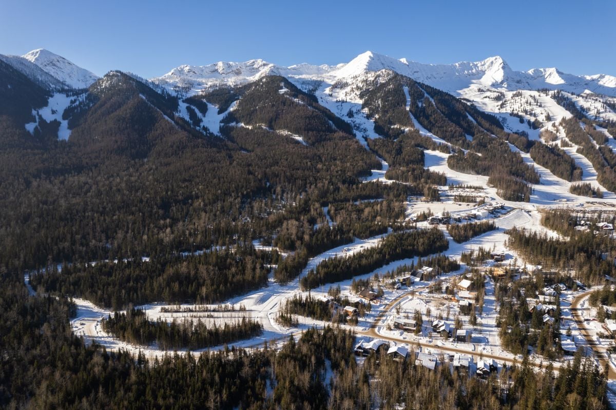 Winter recreation destination at Fernie Alpine Resort near Fernie, British Columbia.