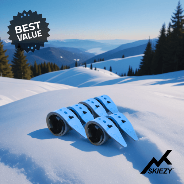 6-pack bundle of Skiezy Performance Ski Straps for families or small groups